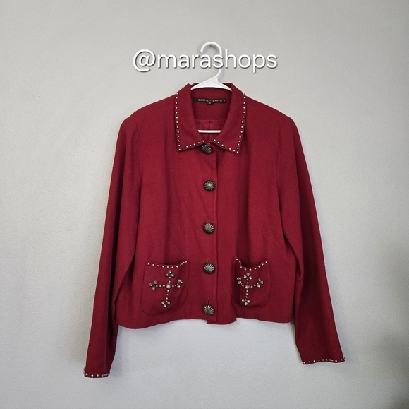 Double D Ranch Red Studded Jacket - Picture 1 of 7
